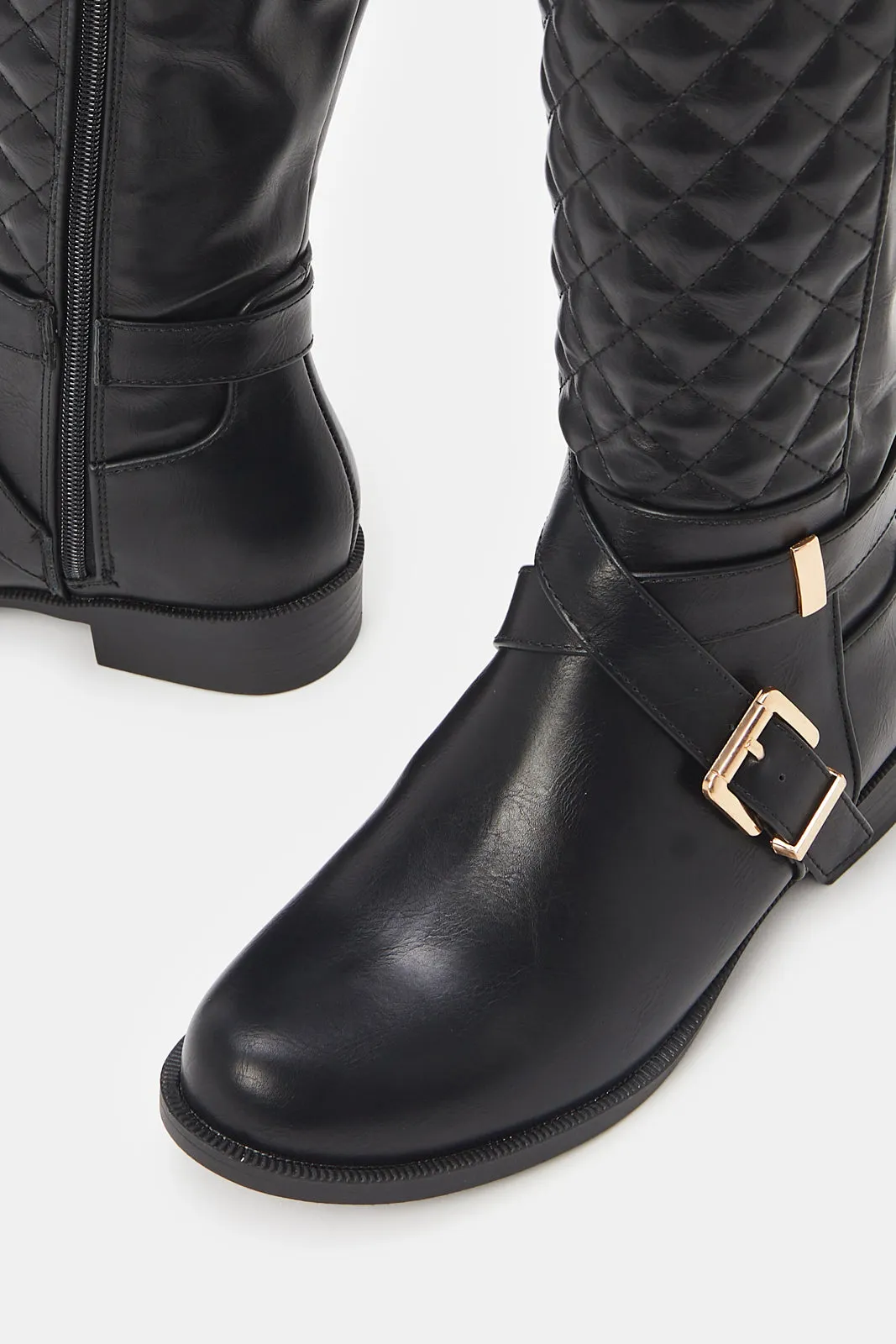 Women Black Knee Boots