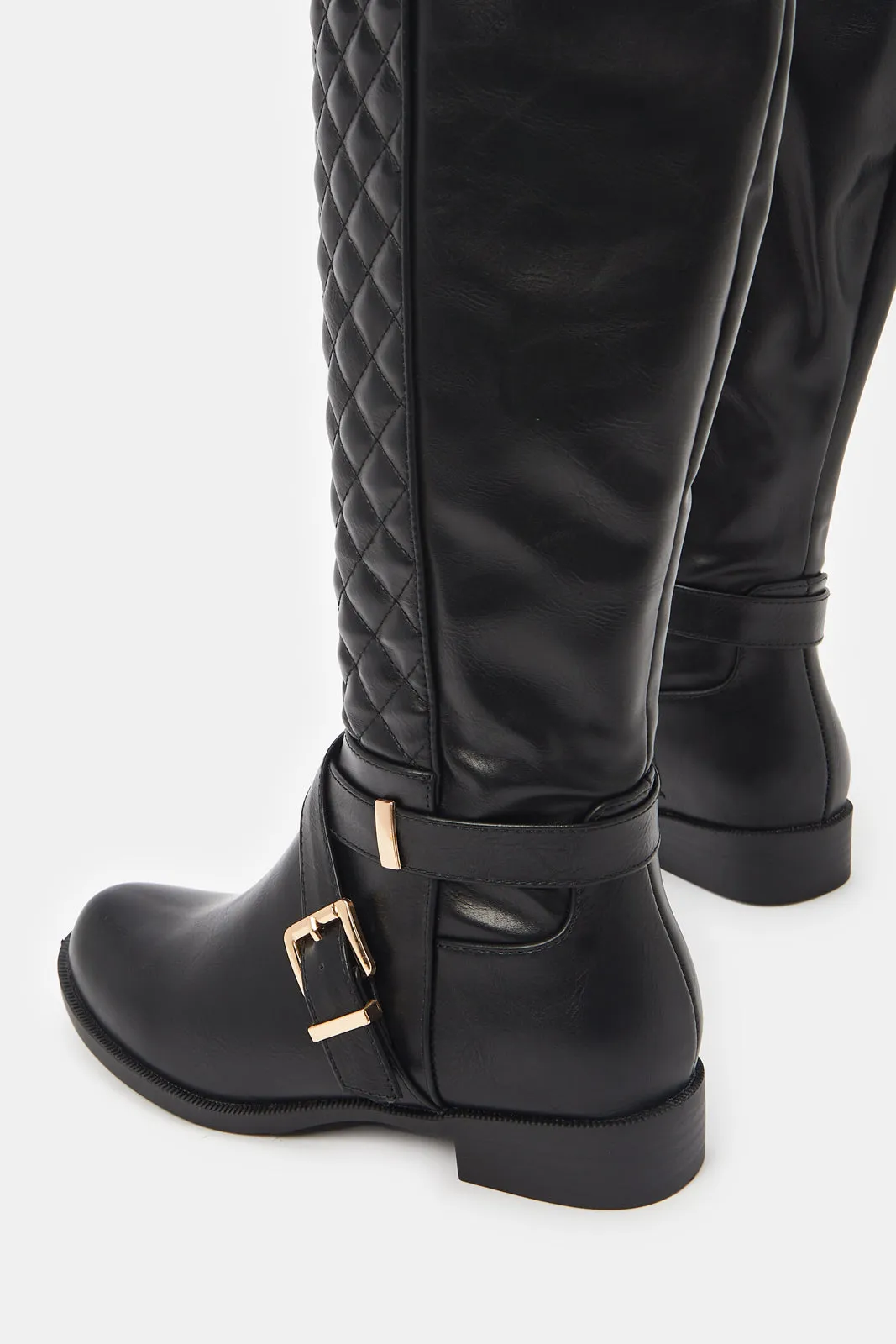 Women Black Knee Boots