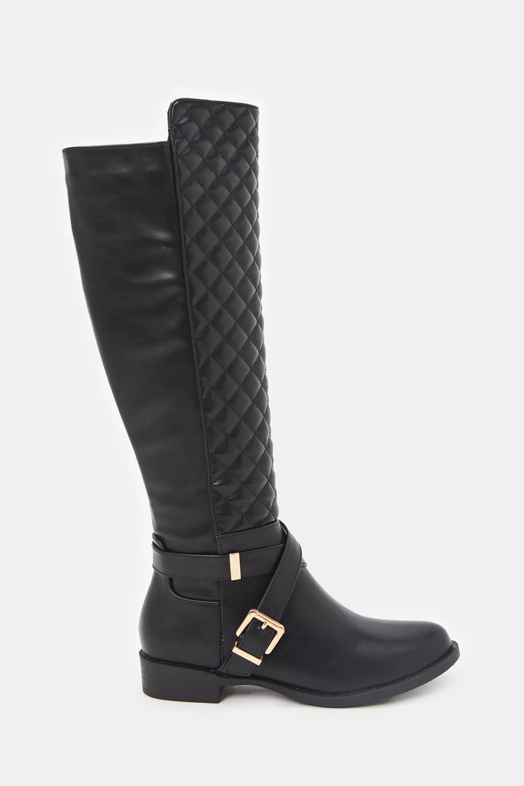 Women Black Knee Boots