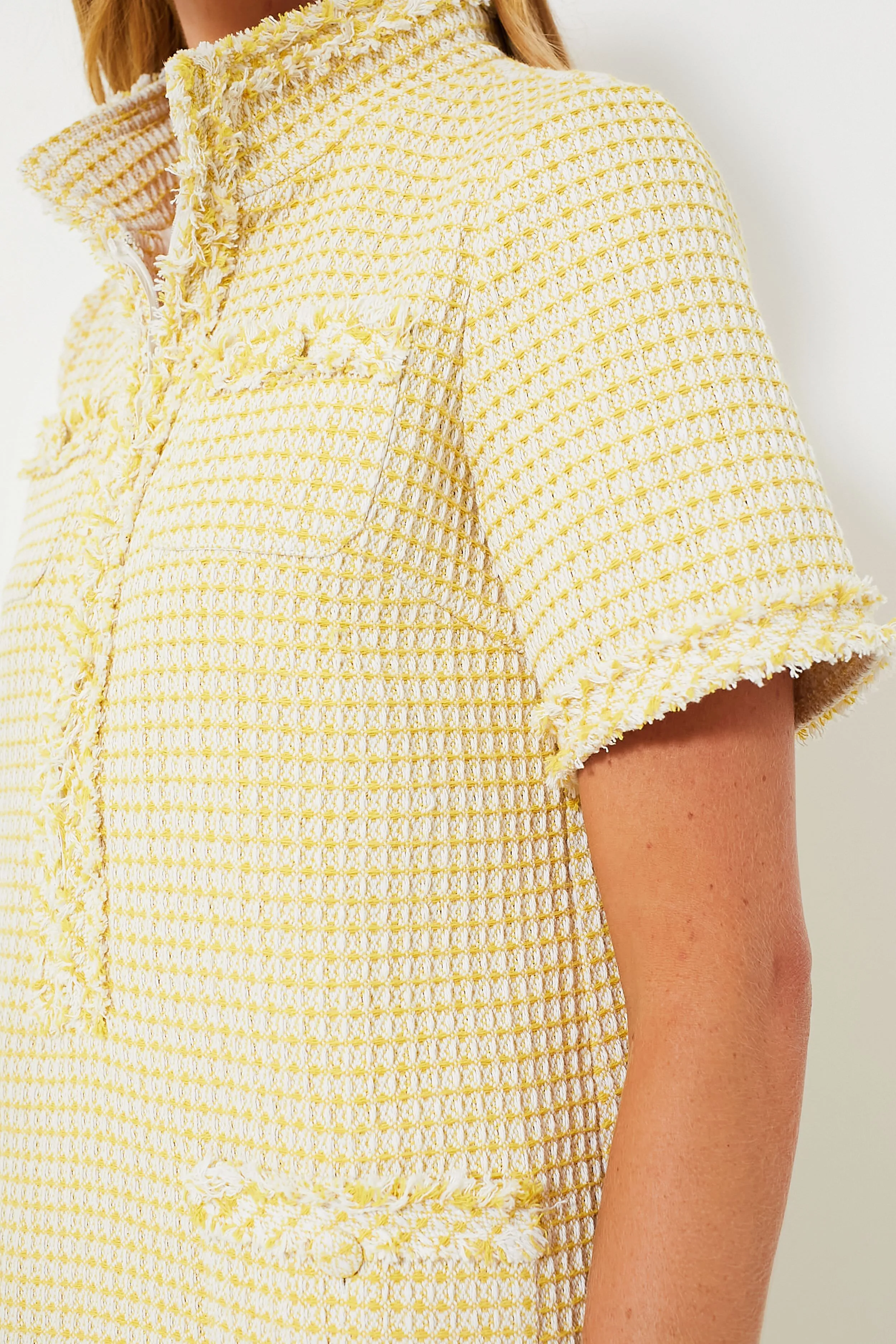 Yellow Tweed Ophelia Dress