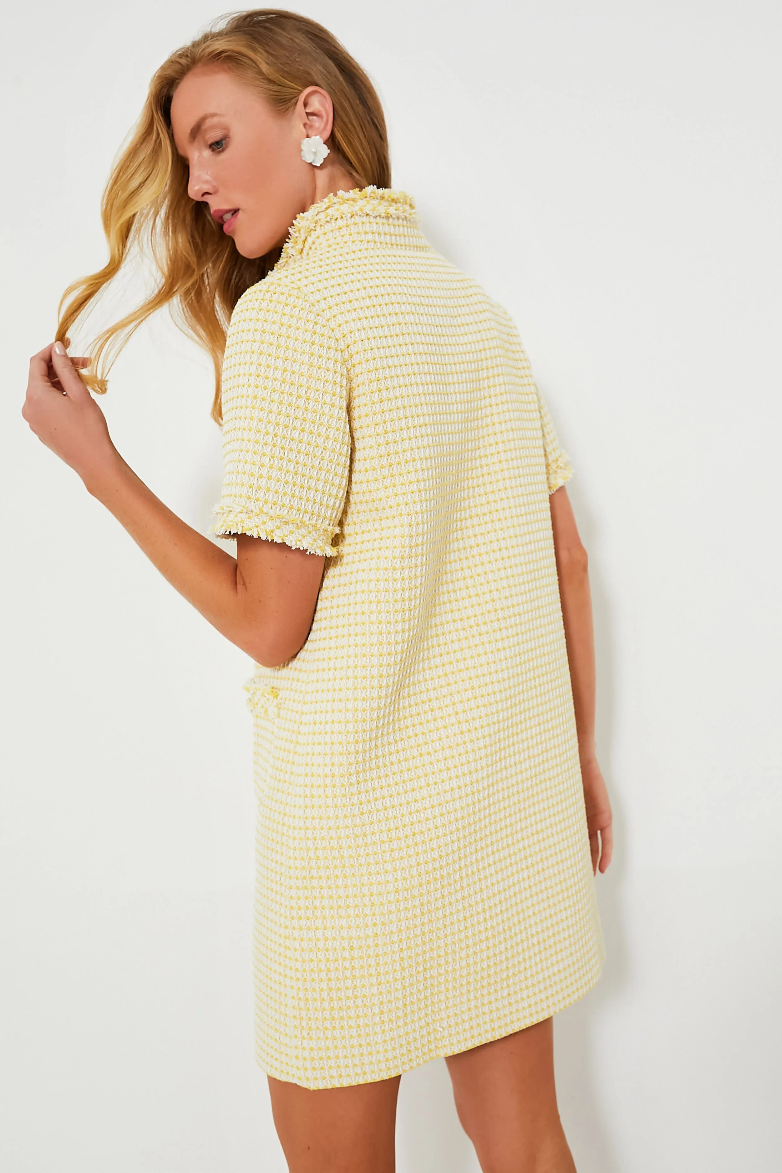 Yellow Tweed Ophelia Dress